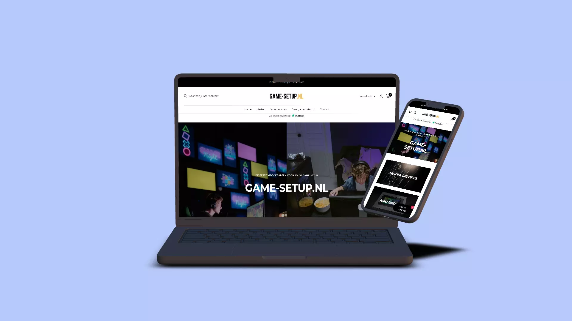 Website voorbeeld game-setup.nl